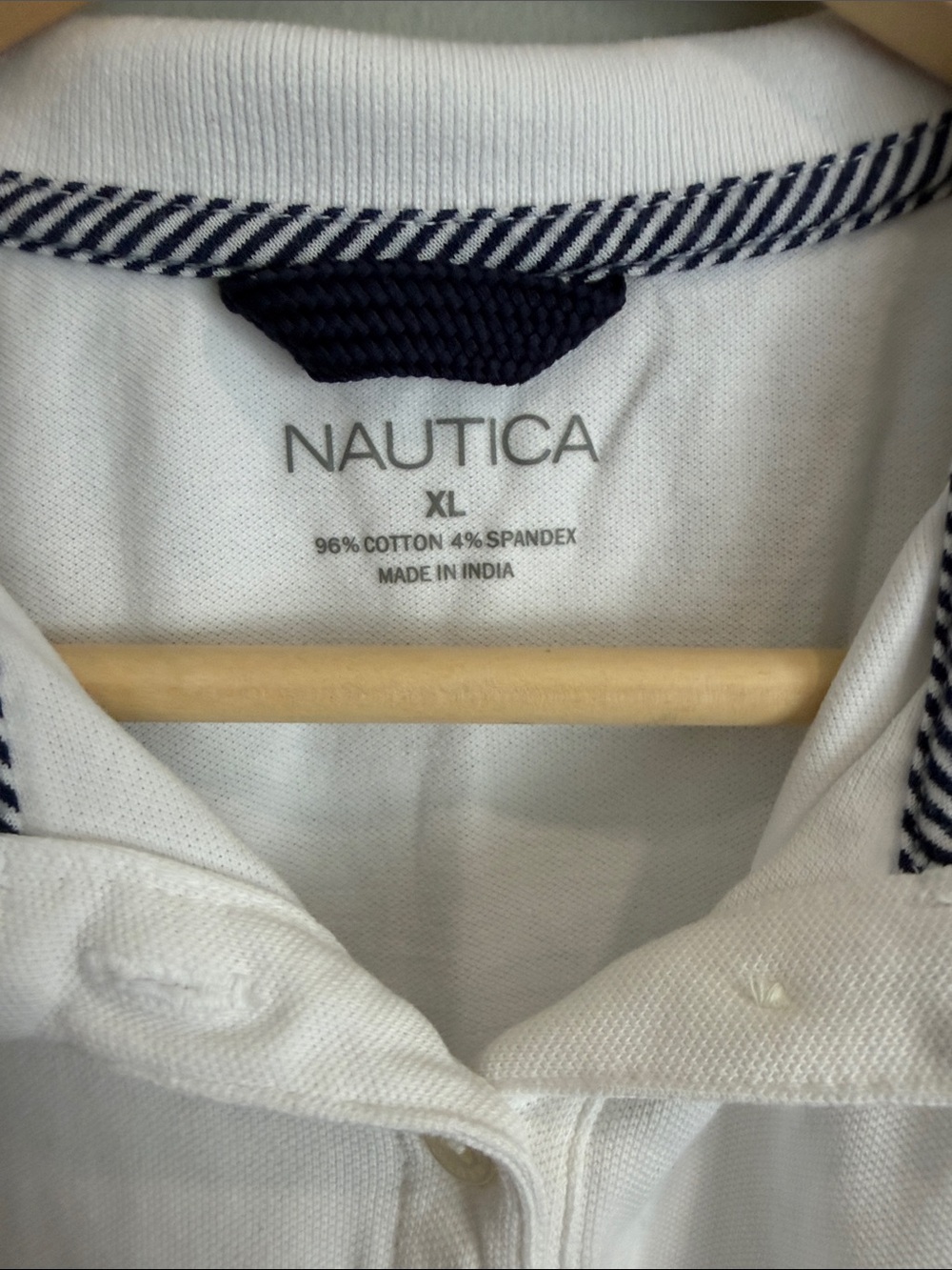 Nautica Women's White Short Sleeve Button-Down Polo Shirt - Picture 3 of 5